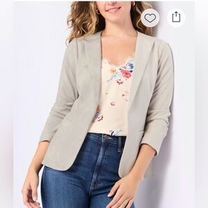 Skies Are Blue Light Grey Blazer